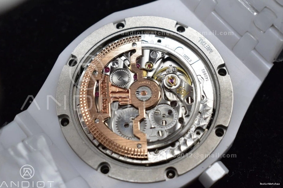 Edition Bracelet Ceramic 1052 Perpetual SmoothTexture Royal Ceramic on Best Oak APSF A 26579cb Calendar White 0831
